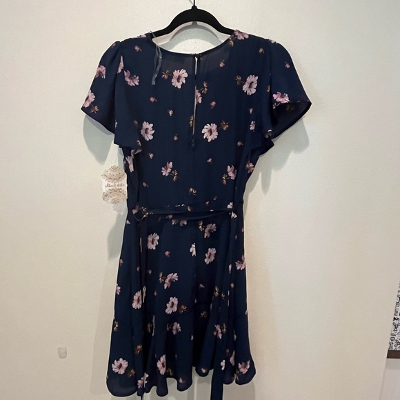 Altar'd State Navy Dress with Pink Floral Design - Picture 2 of 5
